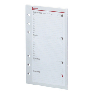 Zeitplaner kompakt, A6, Einlagenblätter Kalender (Nr.02-0058) 2018