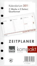 Zeitplaner kompakt, A6, Einlagenbl&auml;tter Kalender Querformat (Nr.02-0086) 2012