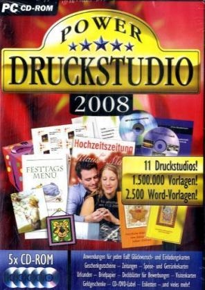 Power Druckstudio 2008, 5 CD-ROMs