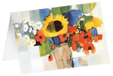 Kunstkarten "Sommerstrau&szlig;" - 5 Stk.