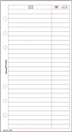 Systemplaner A6, Einlagenblätter 