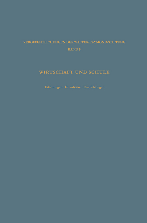 Wirtschaft und Schule - Ludwig Vaubel