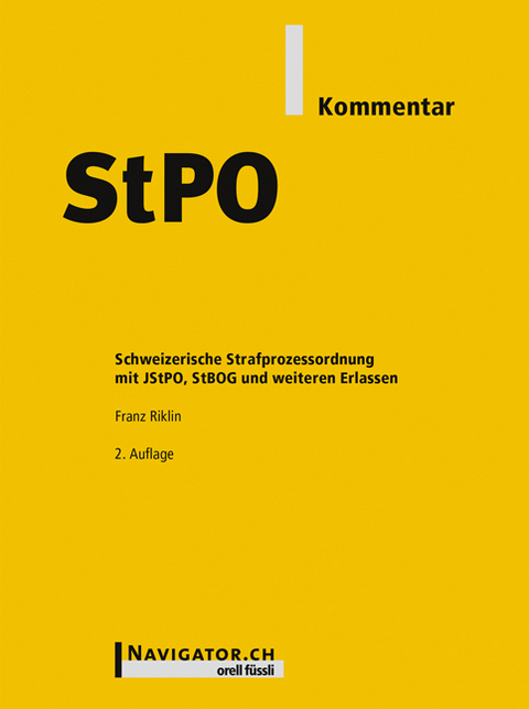 StPO Kommentar - Franz Riklin
