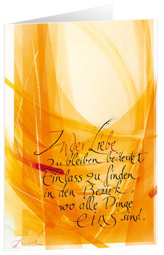 In der Liebe bleiben - Kunst-Faltkarten mit Text (5 Stück)