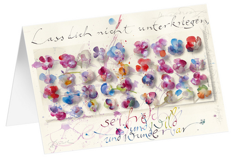Lass dich nicht unterkriegen - Kunst-Faltkarten mit Text (5 St&uuml;ck) - 