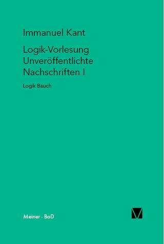 Logik-Vorlesung. Unveröffentlichte Nachschriften I