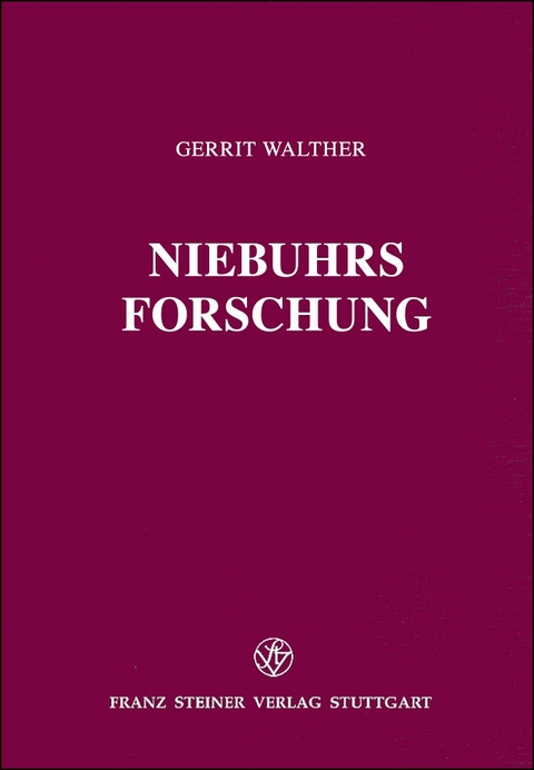 Niebuhrs Forschung - Gerrit Walther