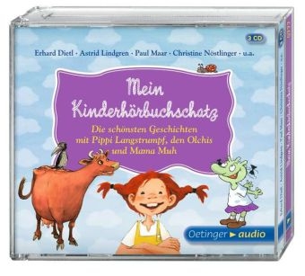 Mein Kinderh&ouml;rbuchschatz. Die sch&ouml;nsten Geschichten mit Pippi, den Olchis und Mama Muh (3 CD) - Christine N&ouml;stlinger, Kirsten Boie, Erhard Dietl, Jujja Wieslander, Paul Maar, Astrid Lindgren
