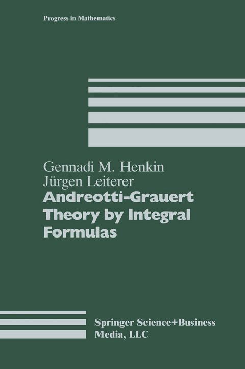 Andreotti-Grauert Theory by Integral Formulas -  Chenkin,  HENKIN,  LEITERER