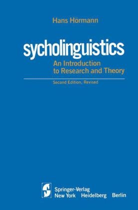 Psycholinguistics - Hans Hormann