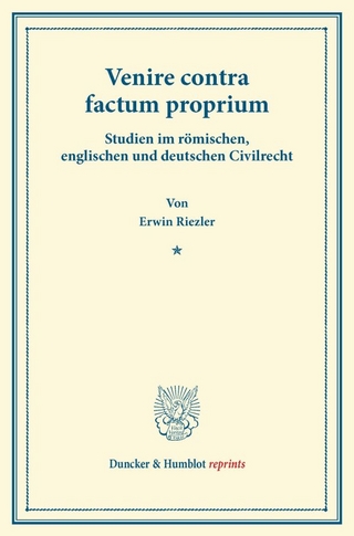 Venire contra factum proprium.