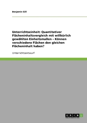 Quantitativer FlÃ¤cheninhaltsvergleich mit willkÃ¼rlich gewÃ¤hlten EinheitsmaÃen. KÃ¶nnen verschiedene FlÃ¤chen den gleichen FlÃ¤cheninhalt haben?