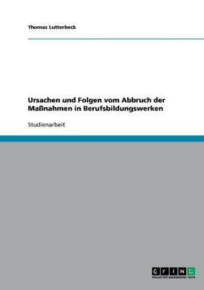 Ursachen und Folgen vom Abbruch der Massnahmen in Berufsbildungswerken - Thomas Lutterbeck