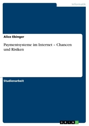 Paymentsysteme im Internet - Chancen und Risiken - Alice Ebinger