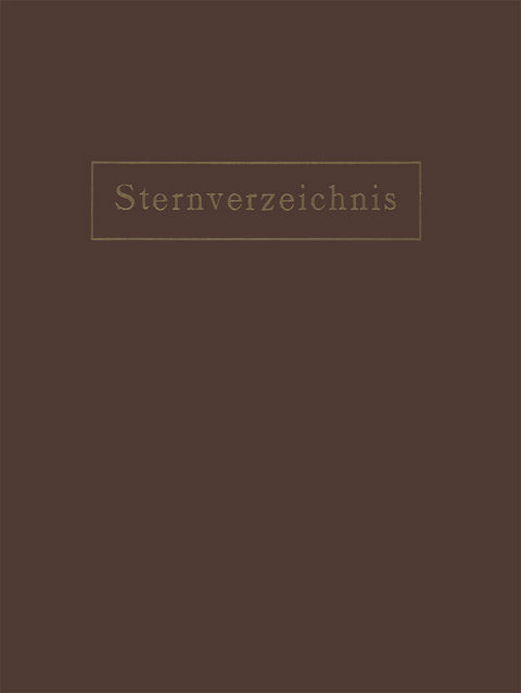 Sternverzeichnis Enthaltend Alle Sterne bis zur 6.5Ten Gr&ouml;sse f&uuml;r das Jahr 1900.0 - NA Ambronn