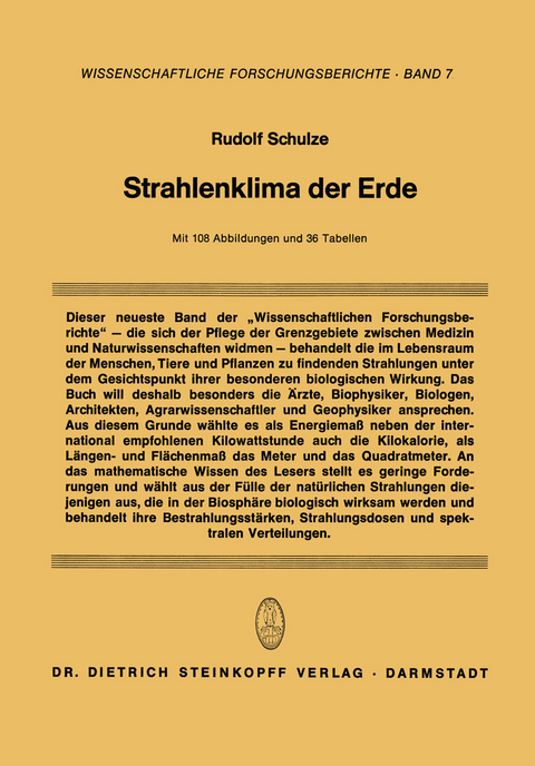 Strahlenklima der Erde - Rudolf Schulze