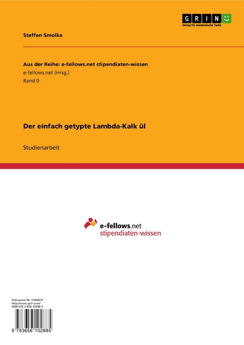 Der einfach getypte Lambda-Kalk&uuml;l -  Steffen Smolka