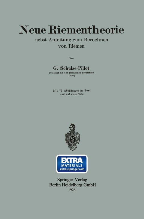Neue Riementheorie - Gerhard Schulze-Pillot