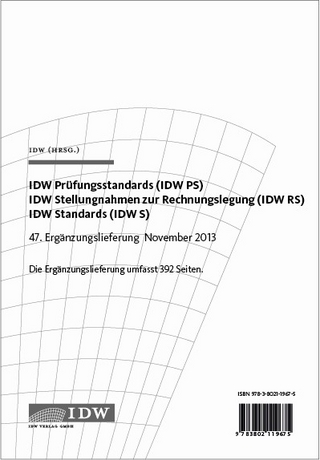 IDW Prüfungsstandards (IDW PS) IDW Stellungnahmen zur Rechnungslegung (IDW RS)