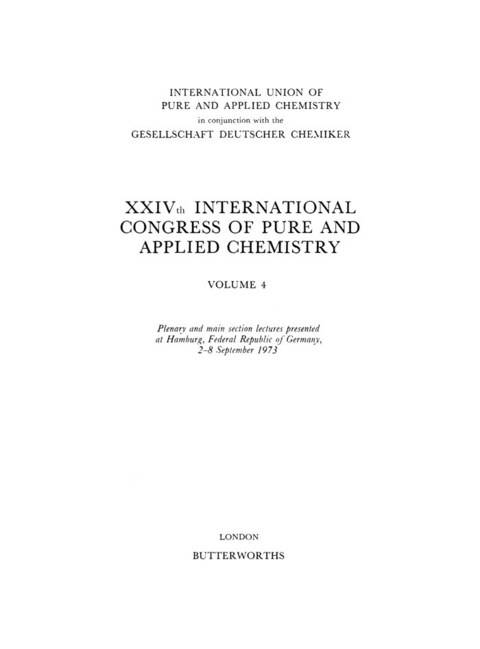 XXIVth International Congress of Pure and Applied Chemistry -  Sam Stuart