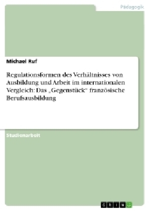 Regulationsformen des Verh&auml;ltnisses von Ausbildung und Arbeit im internationalen Vergleich: Das "Gegenst&uuml;ck" franz&ouml;sische Berufsausbildung - Michael Ruf