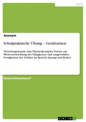 Schulpraktische Ãbung - GerÃ¤tturnen -  Anonymous