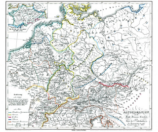 Historische Karte: DEUTSCHLAND – ALTGERMANIEN, um 450 (Plano)