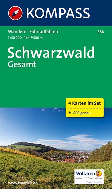 KOMPASS Wanderkarte Schwarzwald Gesamt - 