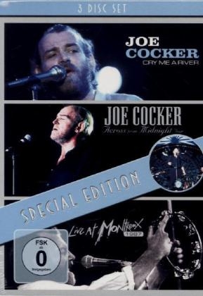 Cry Me A River / Across From Midnight Tour / Live At Montreux 1987, 3 DVDs (Special Edition) - Joe Cocker