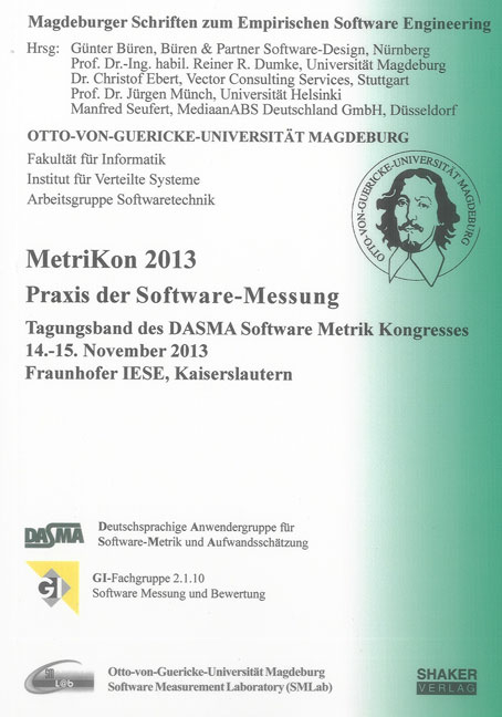 MetriKon 2013 - Praxis der Software-Messung - 
