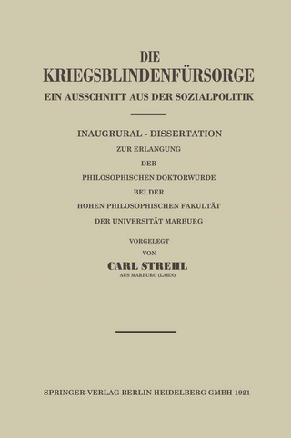 Die Kriegsblindenfürsorge