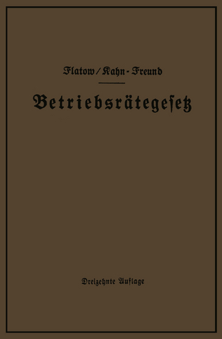 Betriebsrätegesetz vom 4. Februar 1920 nebst Wahlordnung, Ausführungsverordnungen und Ergänzungsgesetzen (Betriebsbilanzgesetz, Aufsichtsratsgesetz und Wahlordnung)
