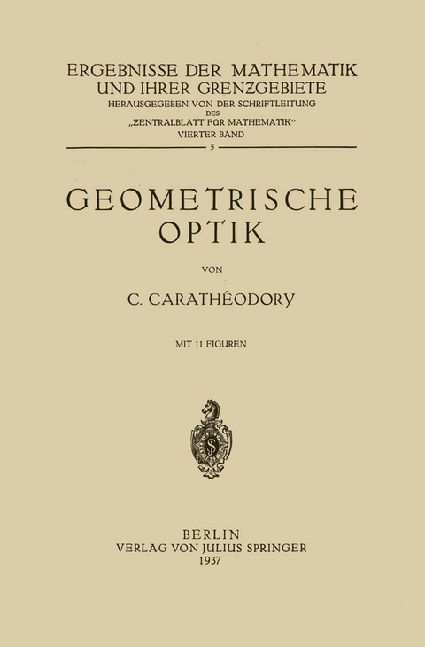 Geometrische Optik - Constantin Carathaeodory