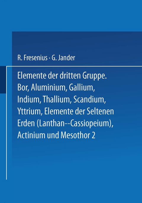 Elemente der Dritten Gruppe - 