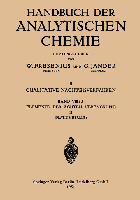 Elemente der Achten Nebengruppe - Georg Bauer, Konrad Ruthardt