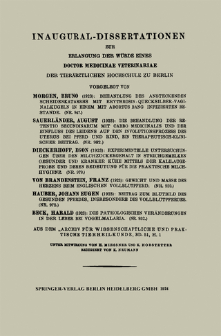 Behandlung des Ansteckenden Scheidenkatarrhs mit Erythrosin-Quecksilber-Vaginalkugeln in einem mit Abortus Bang infizierten Bestande