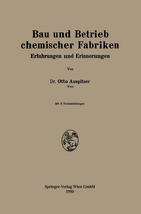 Bau und Betrieb chemischer Fabriken - Otto Auspitzer