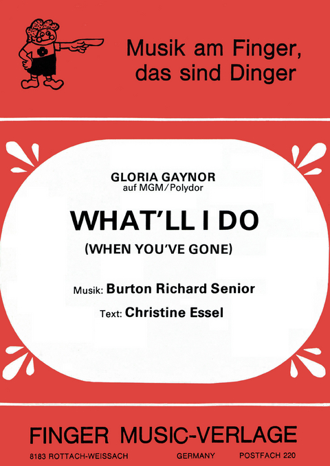 What'll I DO - Burton Richard Senior, Christine Essel, Gloria Gaynor