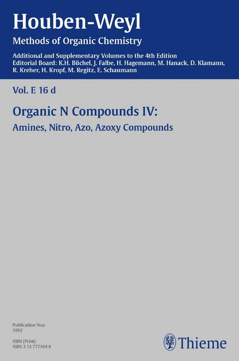 Houben-Weyl Methods of Organic Chemistry Vol. E 16d, 4th Edition Supplement - 
