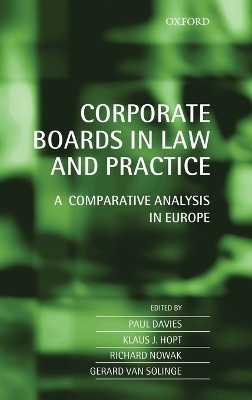 Corporate Boards in Law and Practice