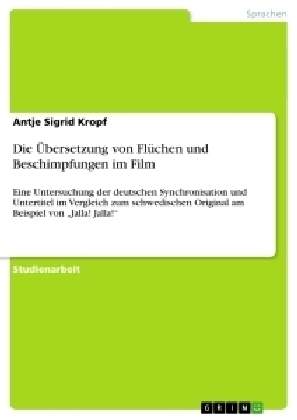 Die &Atilde;bersetzung von Fl&Atilde;&frac14;chen und Beschimpfungen im Film - Antje Sigrid Kropf