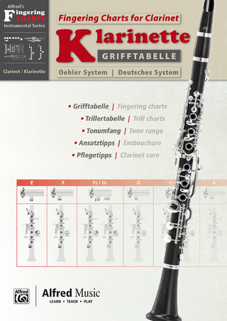 Alfred's Fingering Charts Instrumental Series / Grifftabelle Klarinette Deutsches System | Fingering Charts Bb-Clarinet Oehler System