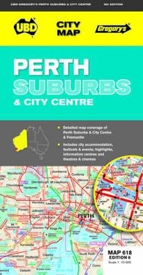 Perth Suburbs & City Centre Map 618 6th ed -  UBD Gregory's