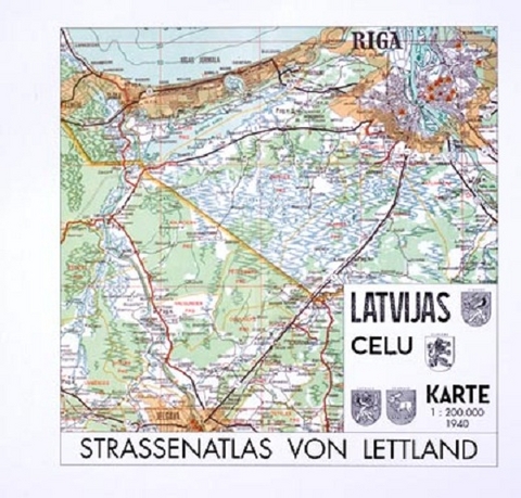 Strassenatlas von Lettland 1940 - 