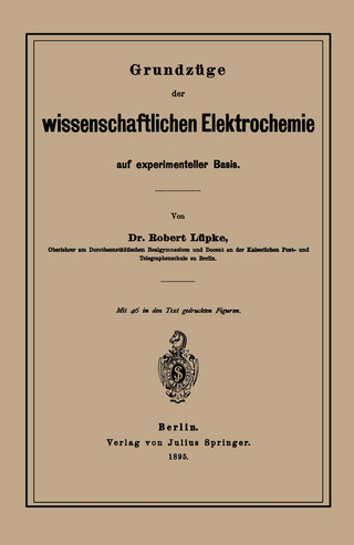 Grundzüge der wissenschaftlichen Elektrochemie auf experimenteller Basis