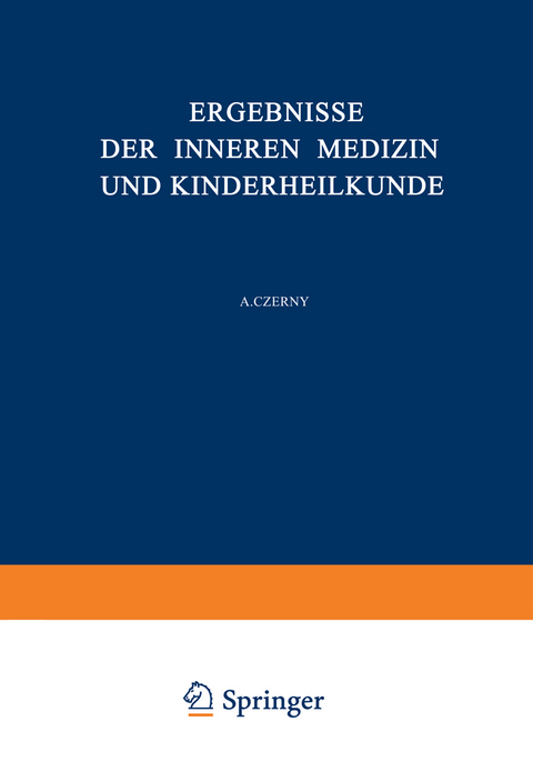 Ergebnisse der Inneren Medizin und Kinderheilkunde - L. Langstein, A. Schittenhelm