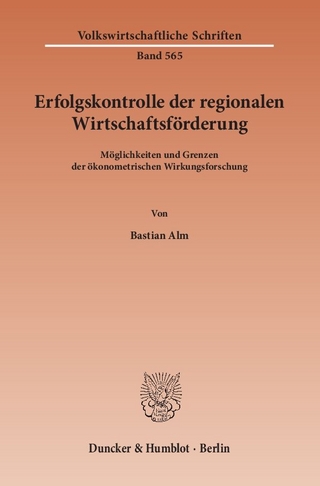 Erfolgskontrolle der regionalen Wirtschaftsförderung.