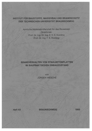 Brandverhalten von Stahlbetonplatten im baupraktischen Einbauzustand