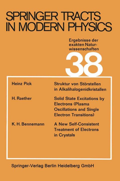 Springer Tracts in Modern Physics - G. H&ouml;hler