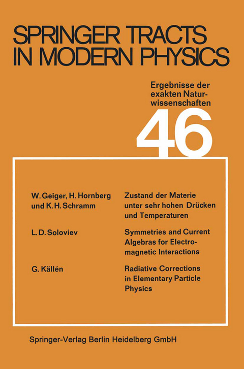 Springer Tracts in Modern Physics - G. H&ouml;hler